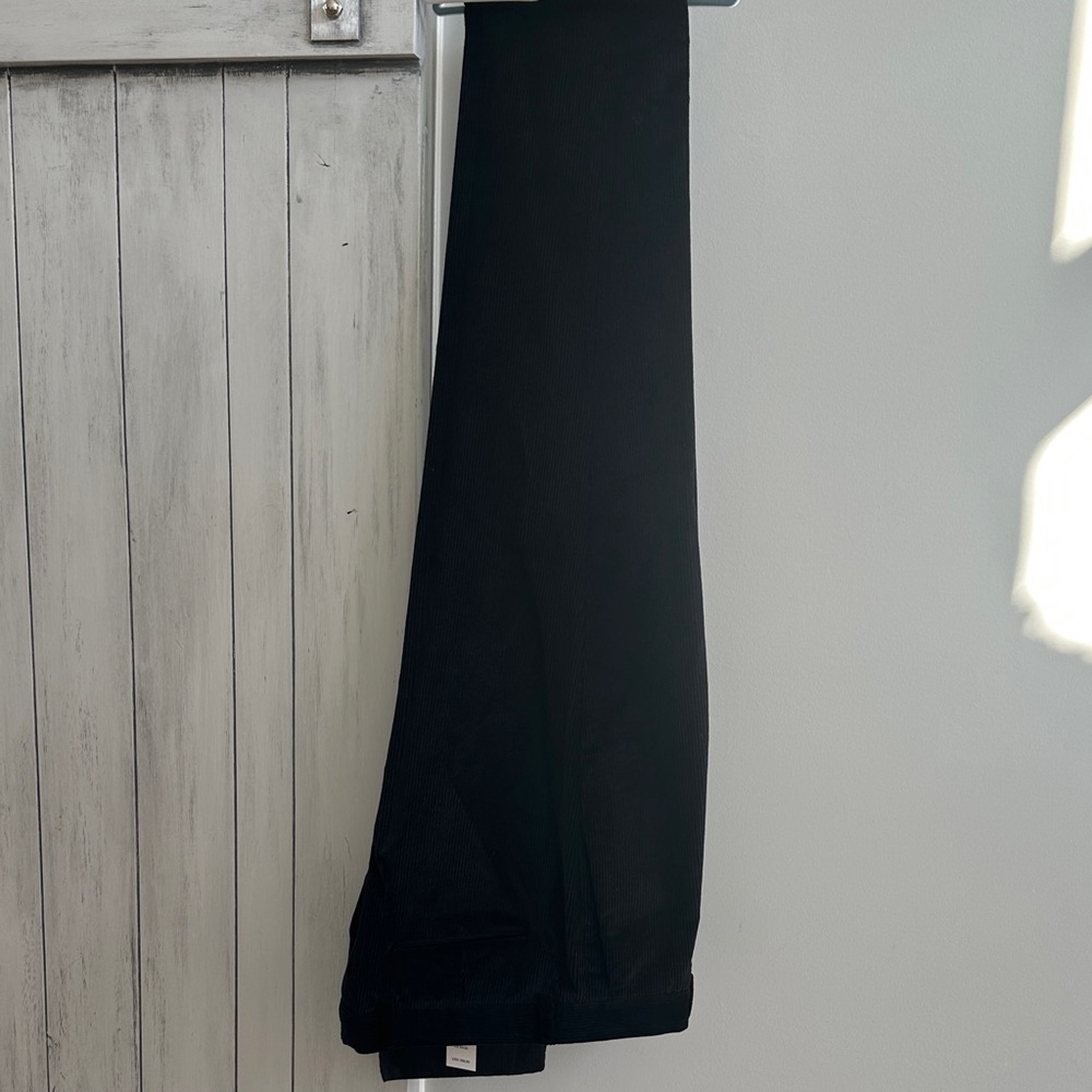 Todd Snyder Black wide wale cord pants with single pleat